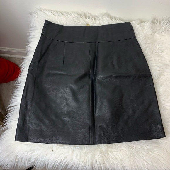 TopShop Embriodered Faux Leather Skirt - Picture 8 of 8
